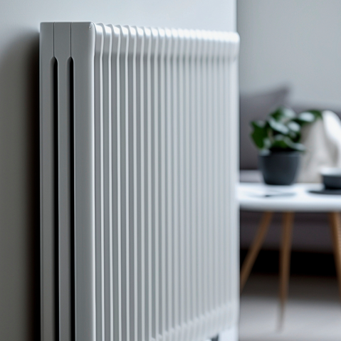 Photo d'un radiateur en intérieur.